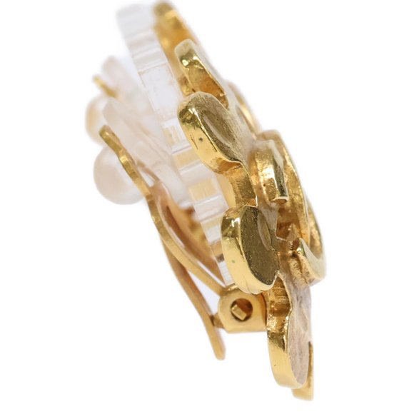 CHANEL Authentic Gold Logo Earrings - Picture 4 of 7
